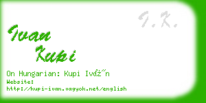 ivan kupi business card